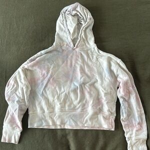 Frankies Bikinis Women's Pink and Blue Hoodie. XS